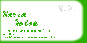 maria holop business card